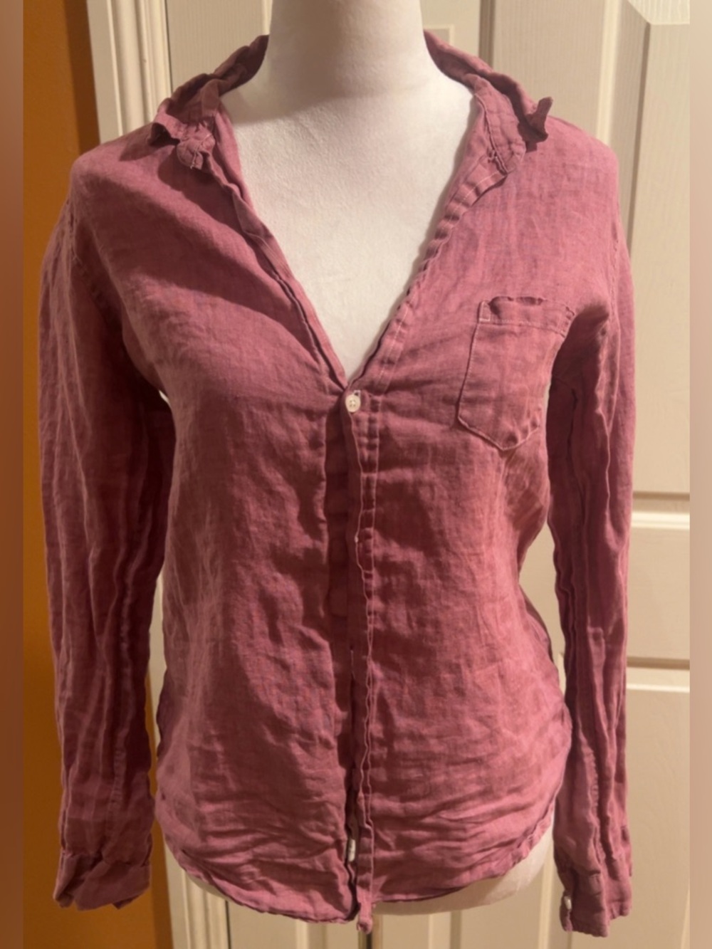 Frank & Eileen | Barry Washed Rose Button-Down Shirt Top Women’s
